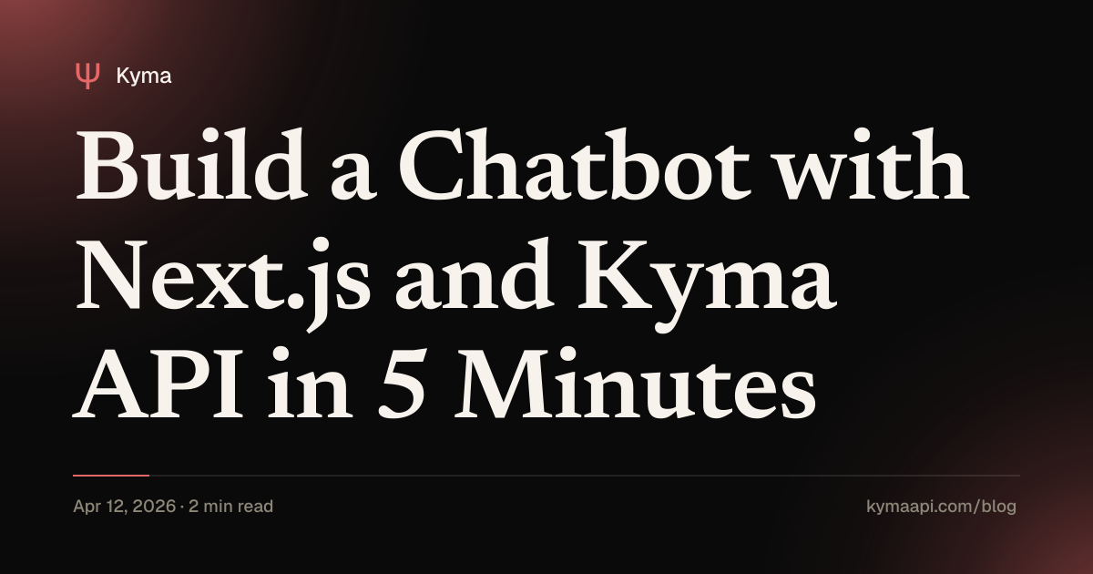 Build a Chatbot with Next.js and Kyma API in 5 Minutes