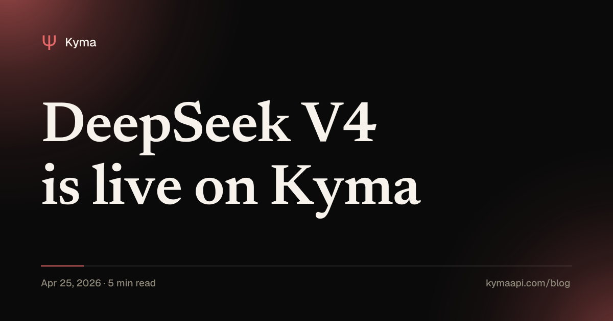 DeepSeek V4 is live on Kyma